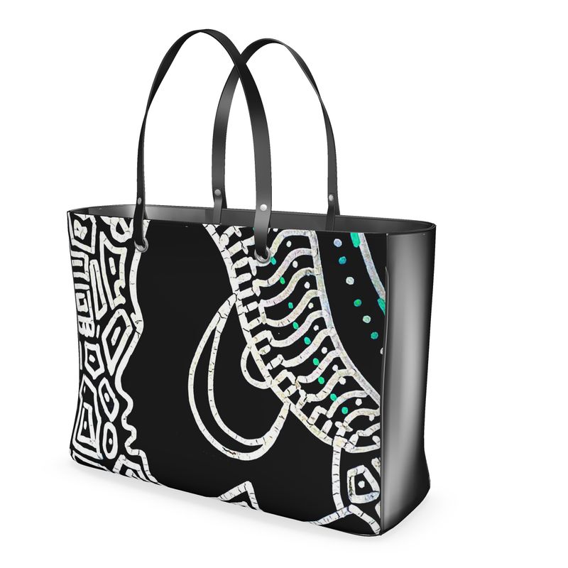 African Queen Leather Tote